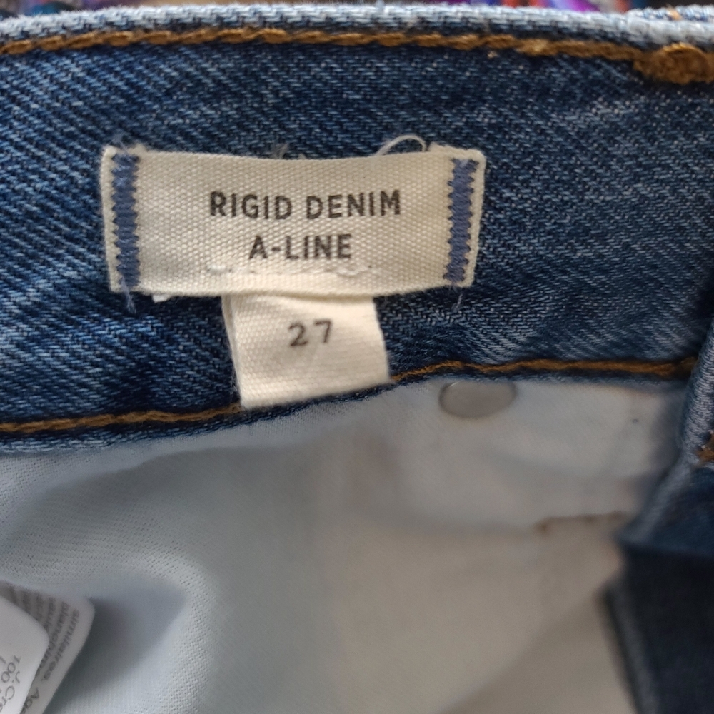 MADEWELL Rigid Denim Skirt Raw Hem - Picture 7 of 9